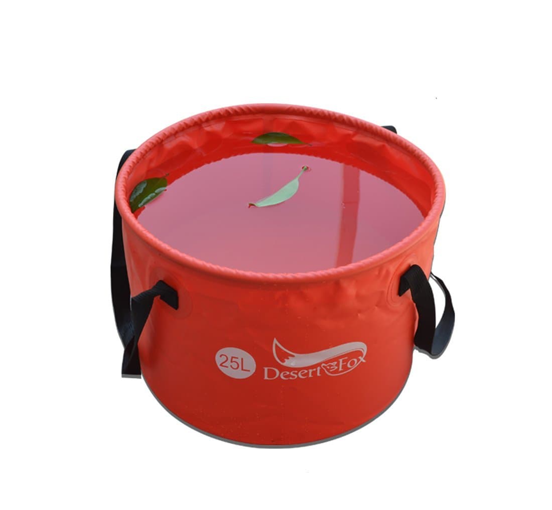25L PVC Collapsible Bucket (Red)