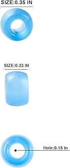 Gxueshan 1000 Pcs Blue Acrylic Pony Beads 6x9mm Bulk for Bracelet Necklace Jewelry Making Earring Hair Braiding Kandi Beads