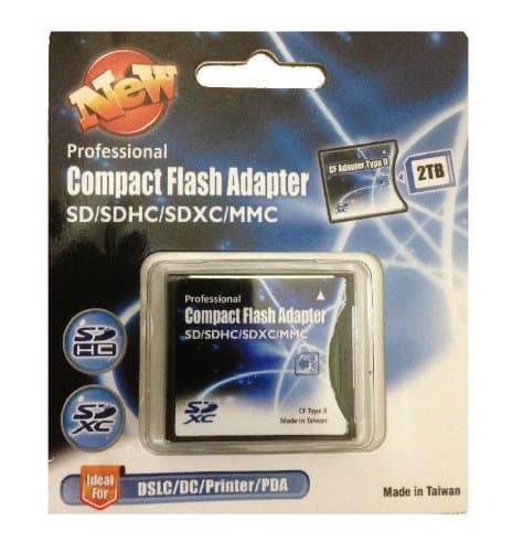 SD / SDHC to CF type II adapter support 8GB 16GB 32GB for PDA/Pocket PC/Professional DSLR Digital SLR Camera