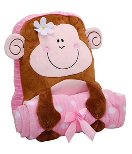 Linzy Toys Brown Monkey Adjustable Backpack & Blanket set by Liny Toys