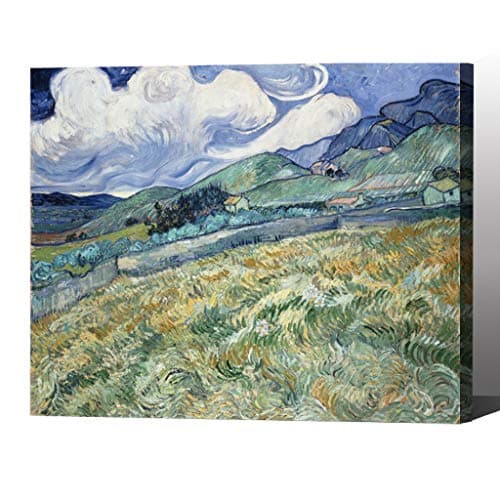 MADE4U [ Post-Impressionism 1 Series ] [ 20" ] [ Thicker (1") ] [ Wood Framed ] Paint by Numbers Kit with Brushes and Paints (Landscape from Saint-Rémy - Vincent Van Gogh HYXPI4005)