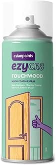 Asian Paints ezycr8 Touchwood Wood Coating Spray for interior & Exterior Usage | DIY Quick Drying Spray For Clean, Shiny and Smooth Surface