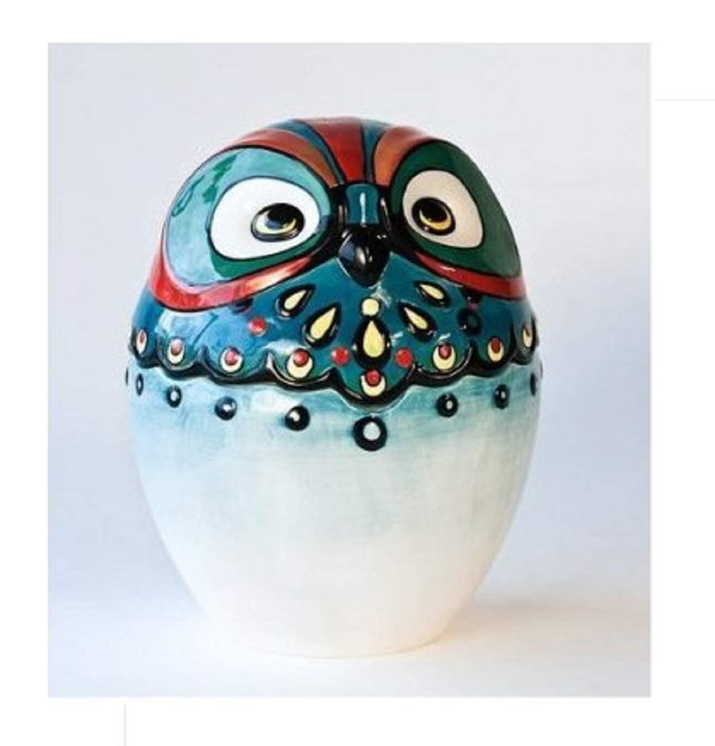 Owl Bird Design Ceramic Cookie Jar, 10.25 Inches