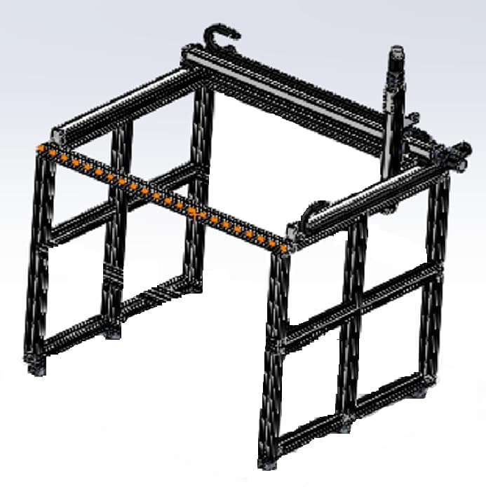 Customized FSL60XYZ-L Linear Guide System Effective Stroke: 1020 * 1270 * 520mm with Nema24