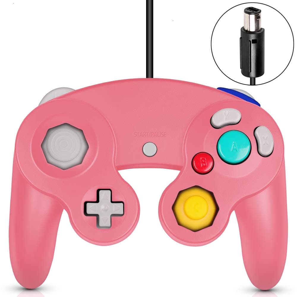 VOYEE Wired Controller/Gamepad for Nintendo Gamecube & Wii Console (Pink)