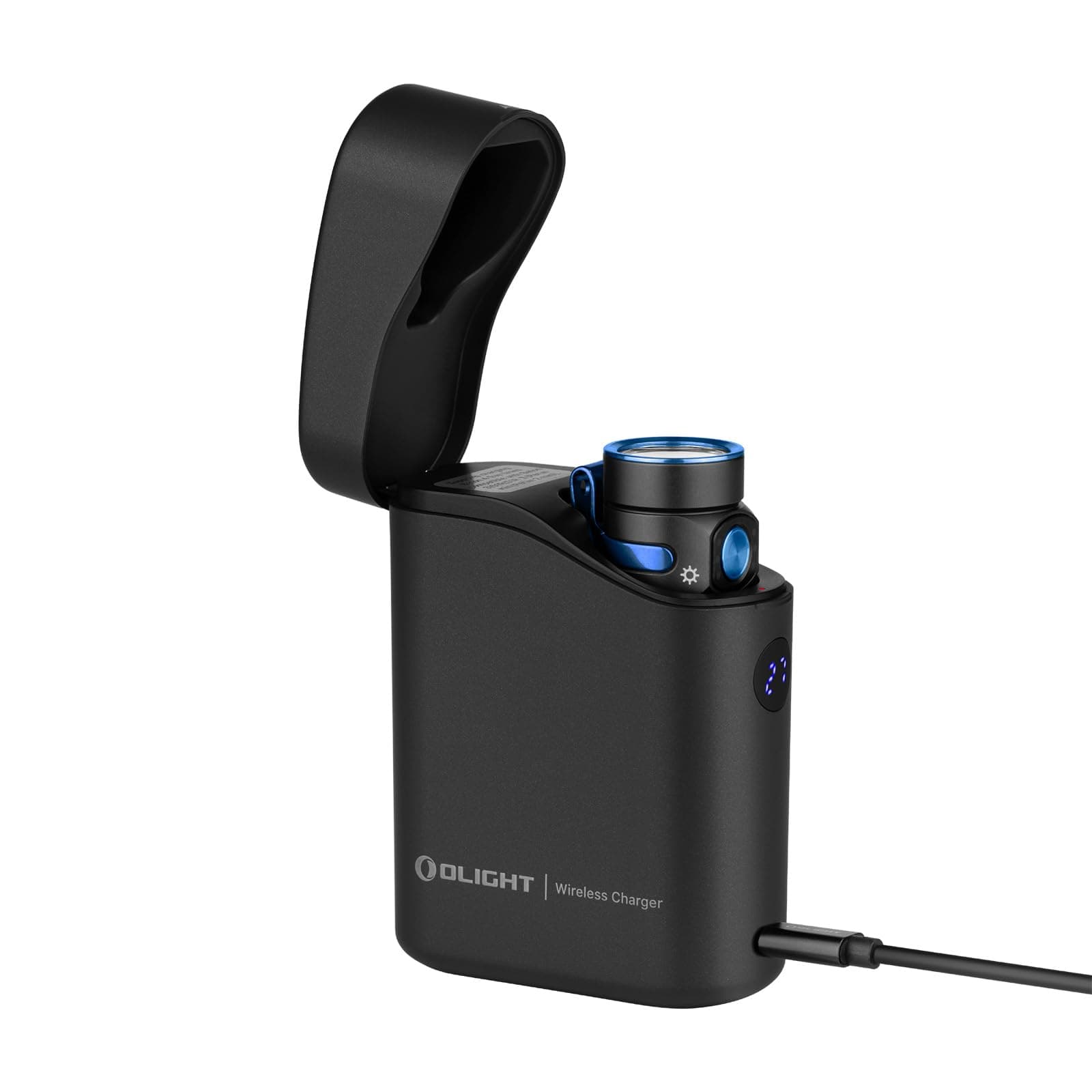 Baton4 Premium Edition EDC Flashlights 1300 Lumens with Type-C Charging Box, Powered by Rechargeable Battery, Small Bright Light IPX8 Waterproof for Emergencies, Outdoors (Black)