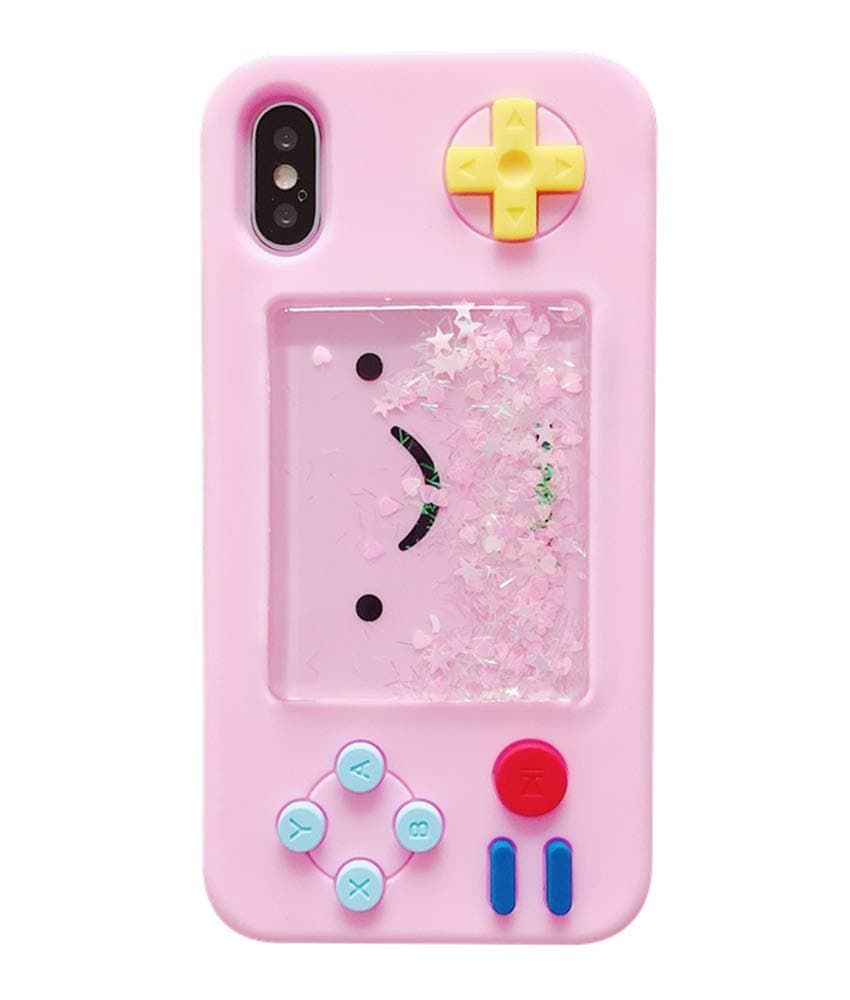 UnnFiko Squishy 3D Cartoon Game Case Compatible with iPhone 11, Creative Liquid Stars Funny Play Case Soft Rubber Protective Cover for Girls Women (Pink, iPhone 11)