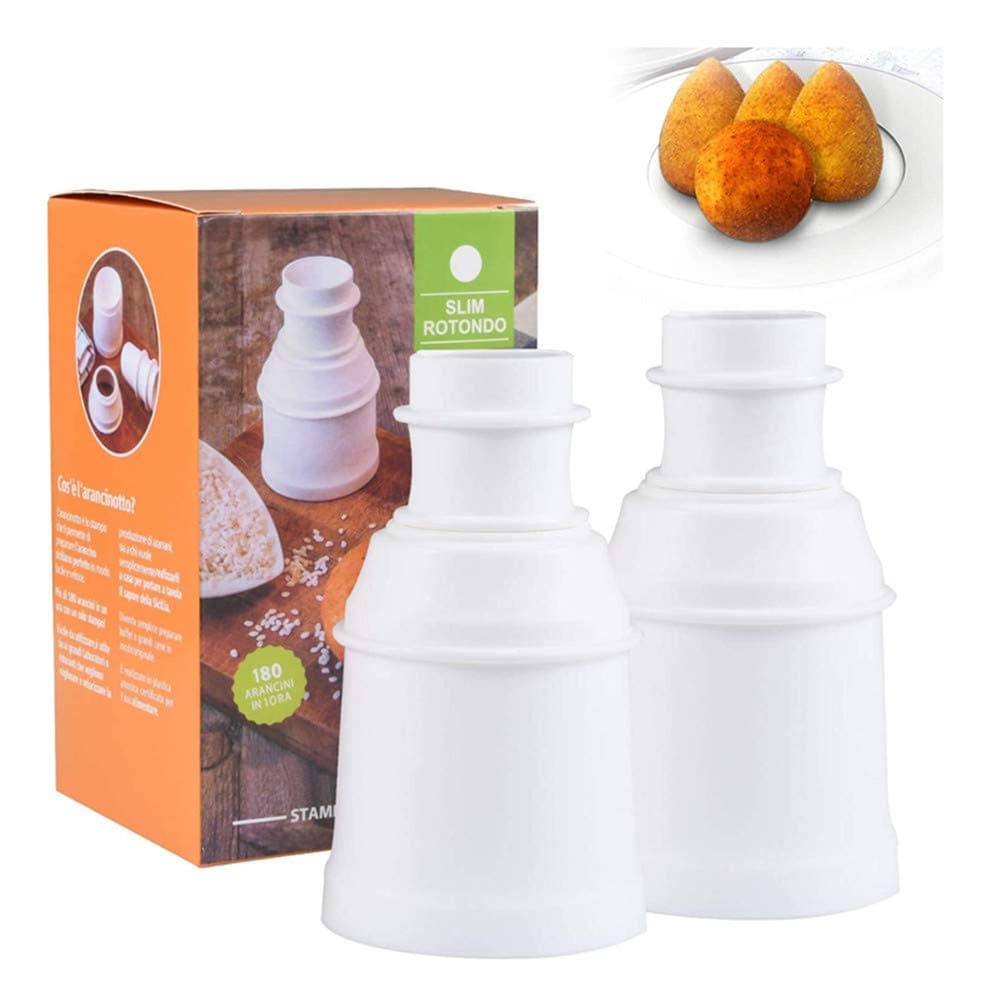 2 Pieces Arancini Maker 160 Grams DIY Rice Maker Model Homemade Stuffed Meat Point Ball Pointed and Round