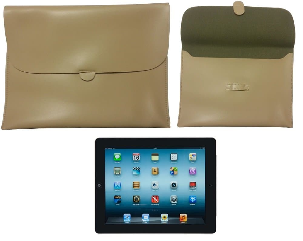 Black Leather Case Wallet for for iPad 2,3 Samsung, Sony, HTC, HP, Acer, Asus, Tablets 10''