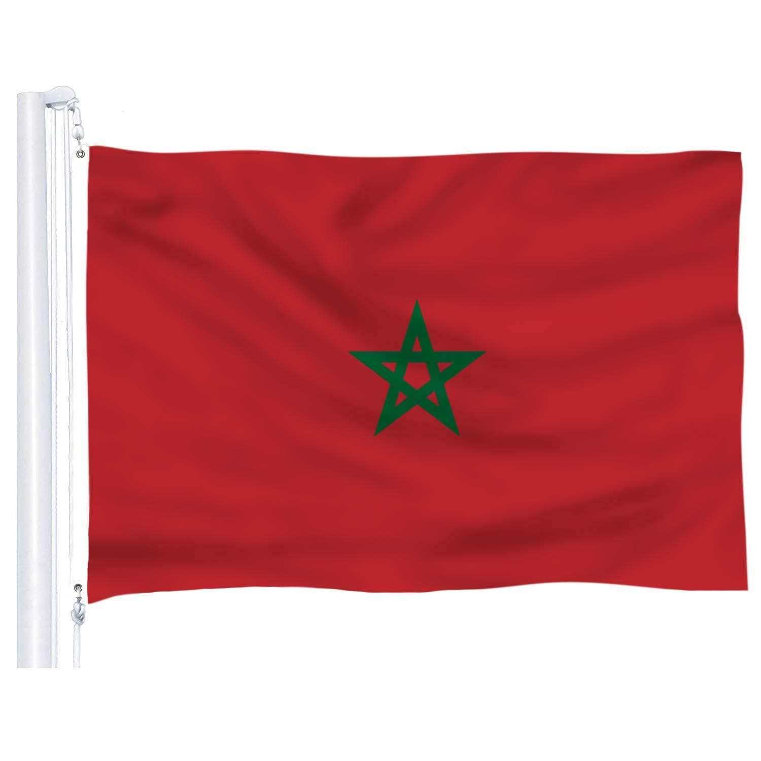 DFLIVE Morocco Flag 3x5 Ft Thicker Polyester The Moroccan National Banner with Brass Grommets