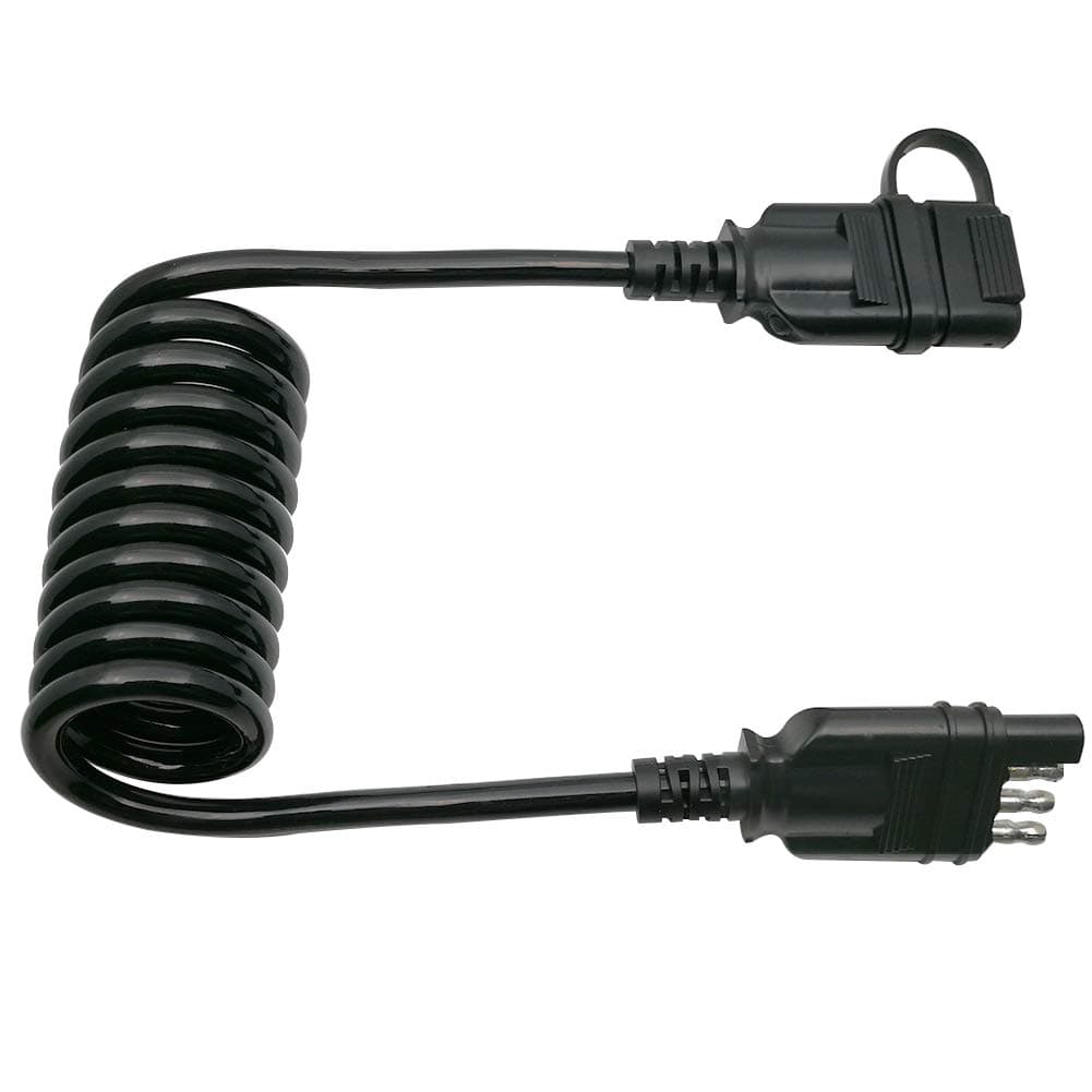 CARROFIX4 Way Flat Trailer Wire Extension 40" Flexible Coiled Cable with 4 Pin Male & Female Wiring Harness Connector
