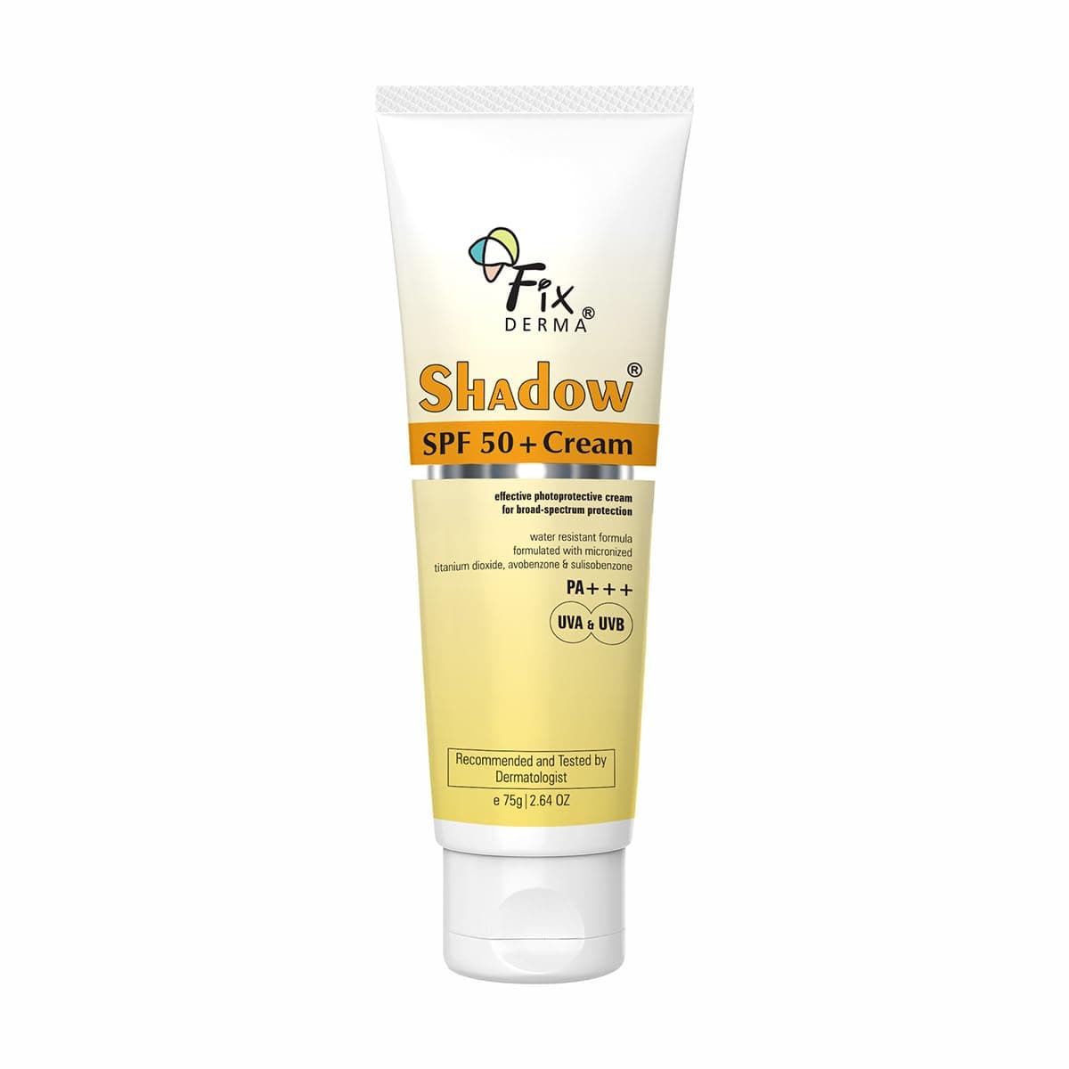 Shadow SPF 50+ Cream Sunscreen for Face - Dermatologist Tested Moisturiser for Men, Water Resistant, 2.64 OZ
