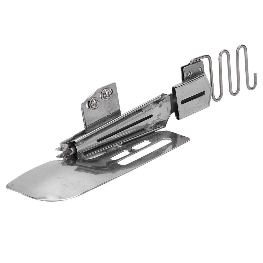 Double Folder Stretch Cylinder Adjustable Flat Seamer Folder Binding Attachment Tape for Industrial Sewing Machine Wilcox Gibbs 434 444 (1in Outlet 1/4in)