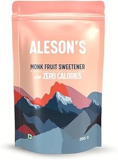 Monk Fruit Sweetener 250g | 1:1 Sugar Replacement | Tastes Like Sugar – No Bitter Aftertaste | Zero Calorie Natural Sugar Substitute | No Blood Sugar Spike | Keto Friendly | ALESON’S