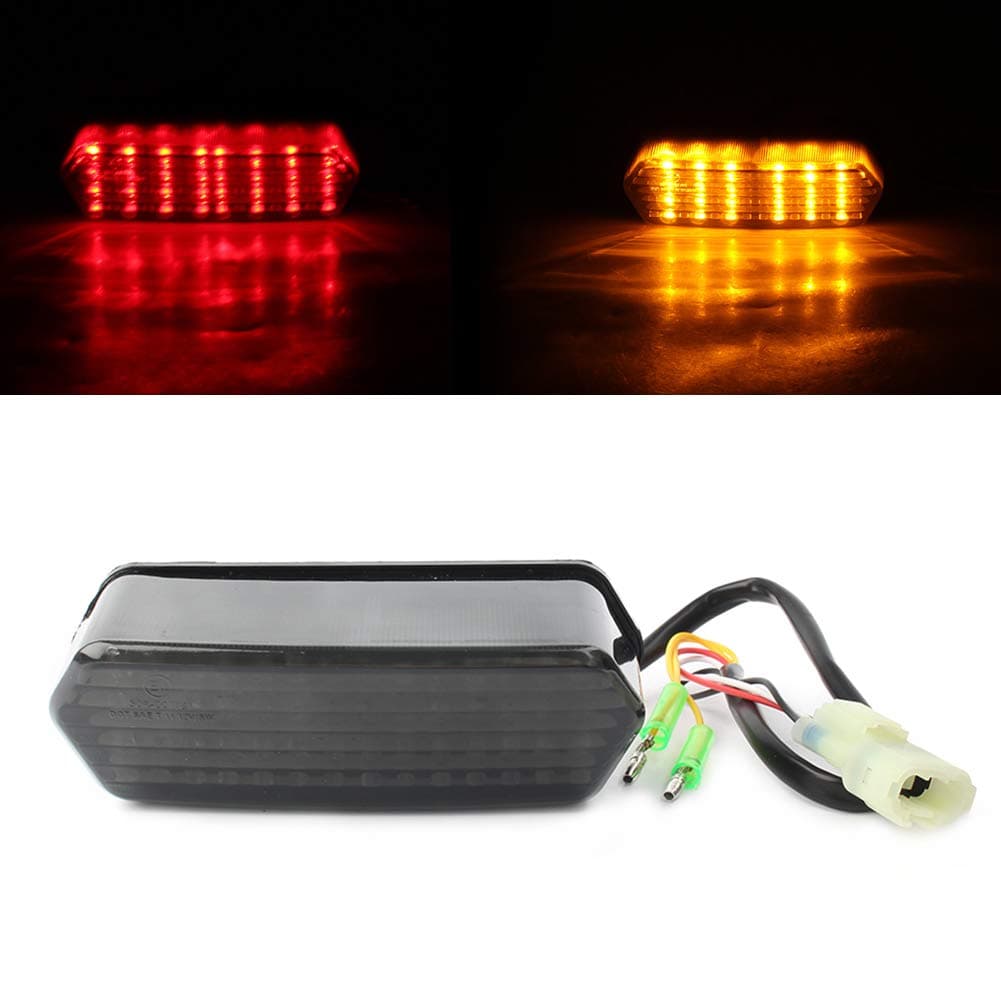 LED Integrated Tail Light for 2014-2018 Honda Grom MSX 125 Motorcycle, Turn Signal Taillight Brake Stop Running Indicator Sequential Lights for MSX125/SF CBR650F CTX700 CTX700N, Smoke Len