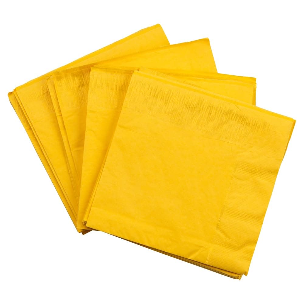 Medium Lunch Napkins - 6 1/2 x 6 1/2 - Yellow - 50/Pack