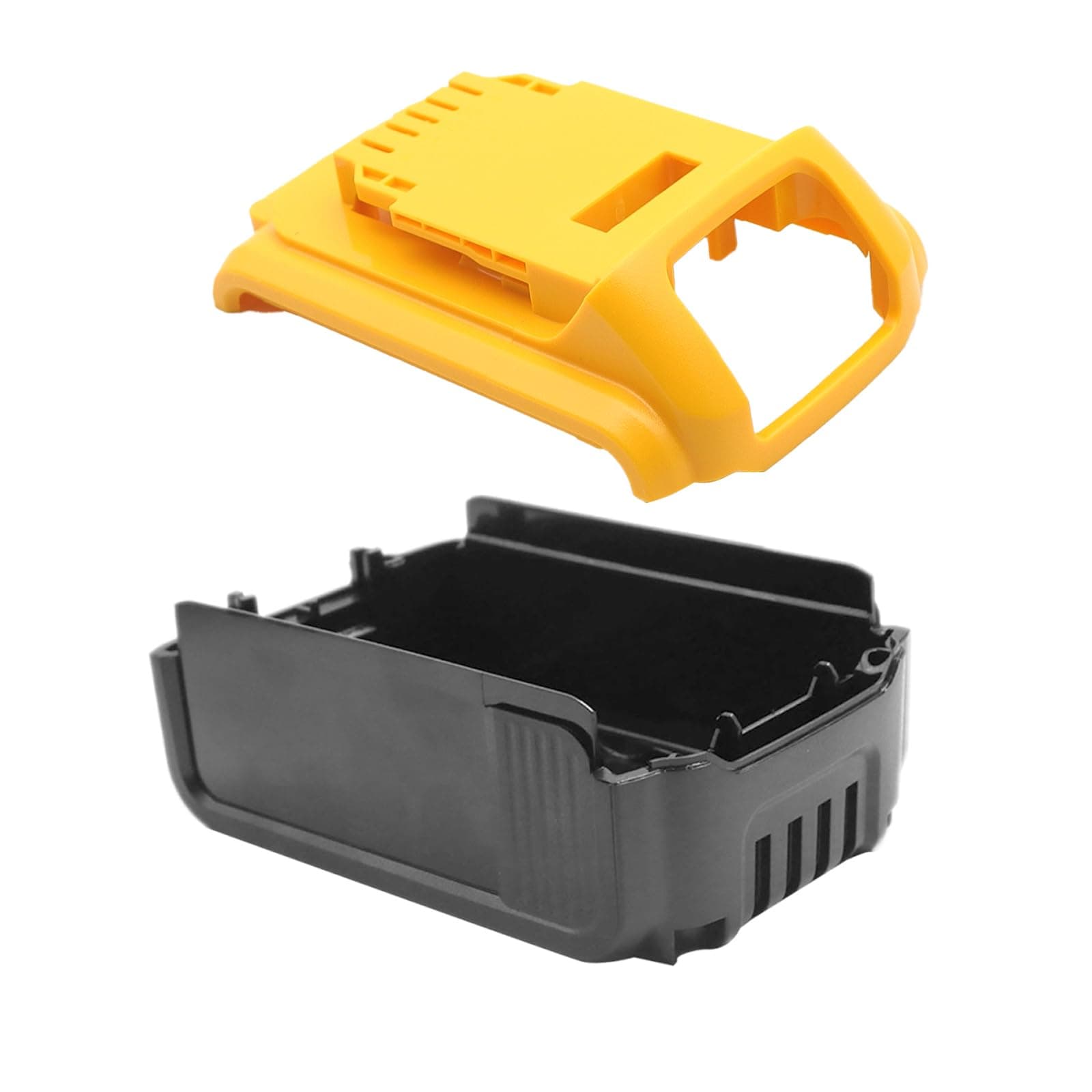 2PCS Battery Case Replacement for Dewalt 18V Battery, Li-ion Battery Plastic Case Cover Replacement Parts Broken Shell Repair Kit Parts for Cordless Power Tool