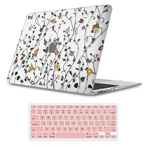 iLeadon MacBook Air 11 inch Protective Hard Case Soft Touch Ultra Thin Shell Cover+Keyboard Cover for MacBook Air 11 inch Model A1370/A1465 (MacBook Air 11 Inch, Wood Grain)