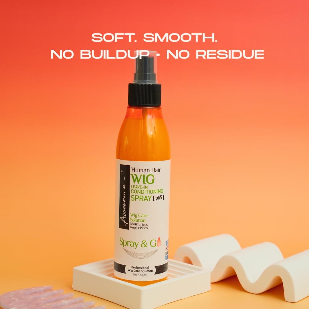 Awesome Human Wig Shampoo [pH5] - Professional Wig Care Solution, Just Soak, 7 Oz