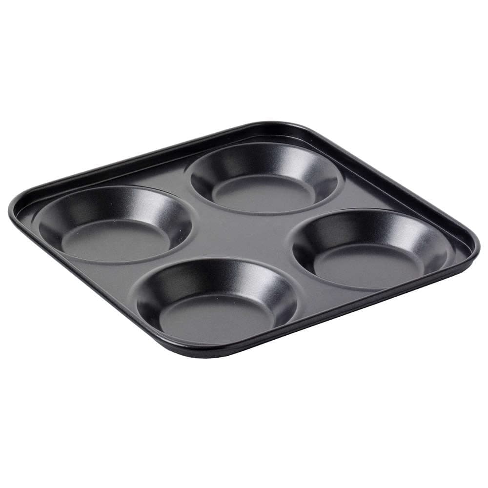TIJAR® Yorkshire Pudding 4 Cup Tray, British Made, Strong Durable Non Stick Baking Tray (Yorkshire Pudding Tray)