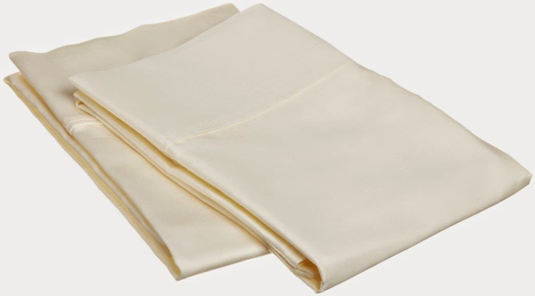 Ethereal Bedding 400 Thread Count 2 PCs Pillow Cases Euro Size (65 cm x 65 cm)/(26"x26" inches) Ivory Solid 100% Cotton
