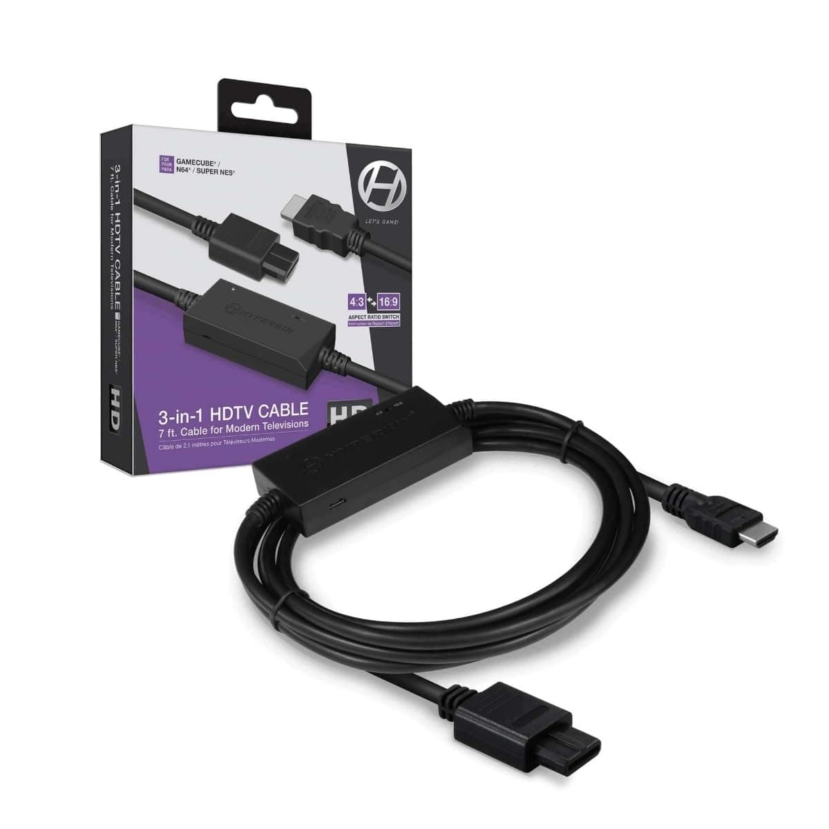 Hyperkin SRPJ2178 HDMI Converter Adapter Cable HD Cable for GC/N64/SFC for Gamecube/Nintendo 64/Super Nintendo