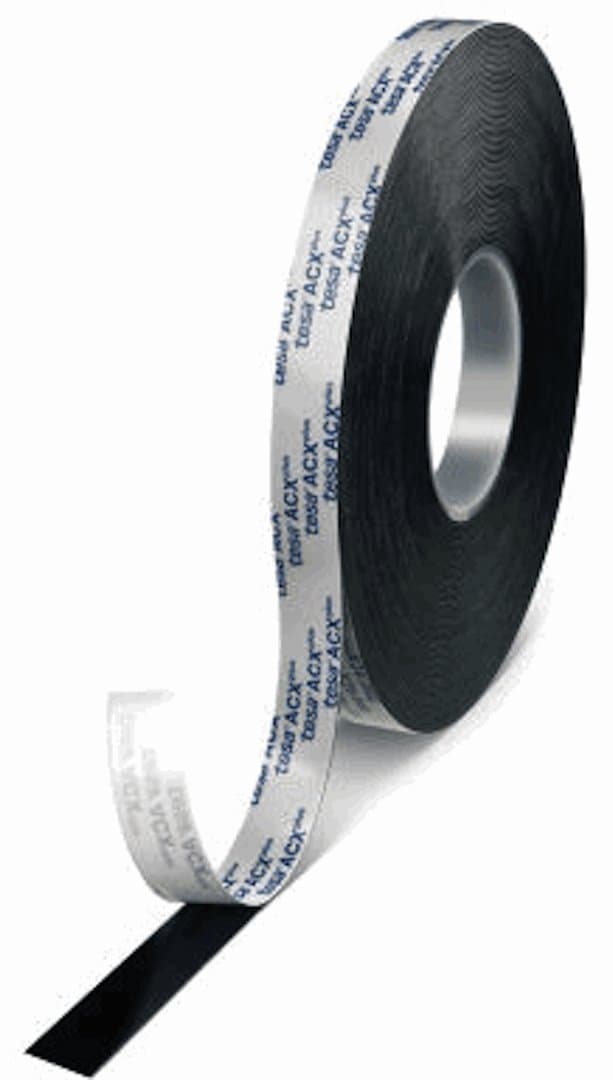 Tesa 7074 ACX Plus Pure Acrylic Constructive Bonding Tape, 27 yard Length, 1/4" Width, 40 mil Thick, Black (Pack of 1)