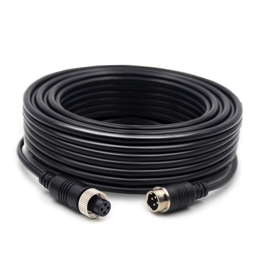 (17FT / 5m Backup Camera Cable, 4-pin Aviation Video Extension Cable, Car Video Extension Cable Backup Camera Extension Cable,AV Extension Cable CCTV Rear View Camera,Car Video System