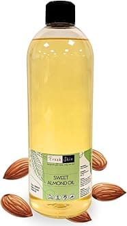 Freshskin Beauty LTD | Sweet Almond Oil 100ml - 100% Pure, Natural, Cruelty Free, Vegan, No GMO for Skin, Hair, Massage, Nails, Cuticles, Ears, Face, Body - Aromatherapy