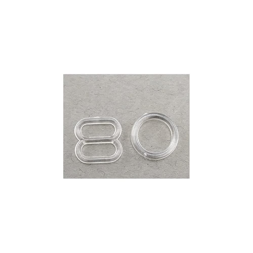 HUNNY- BUNCH® Premium Clear Invisible Plastic Ring Adjuster For Bra, Bikini, Swimwear Shoulder Strap, Woman Lingerie, (Pack of 50 Pcs Plastic Rings And 50 Pcs of Plastic Sliders)