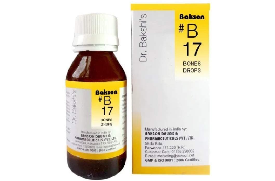 Bakson Homeopathic B17 Drops (30ml) for Bones- by Shopworld2