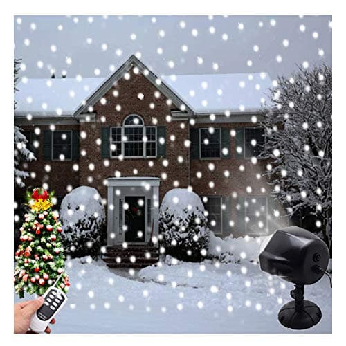 Snowflake Projector Light, YINLEE Led Christmas Lights Snow Falling Lights Indoor Halloween Outdoor Landscape Lighting Patio Garden Waterproof Lamp with Remote Control