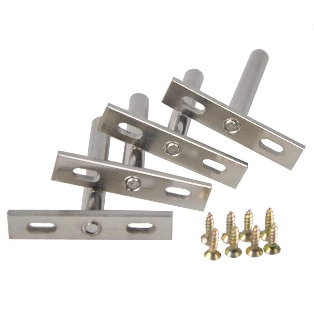 Floating Shelf Brackets-4 X Stainless Steel Brackets,Hidden,Flush Mount, Low Profile,Invisible Supports for Any Type of Shelf - Hardened Steel Blind Supports Shelves 50lbs (3 inch)