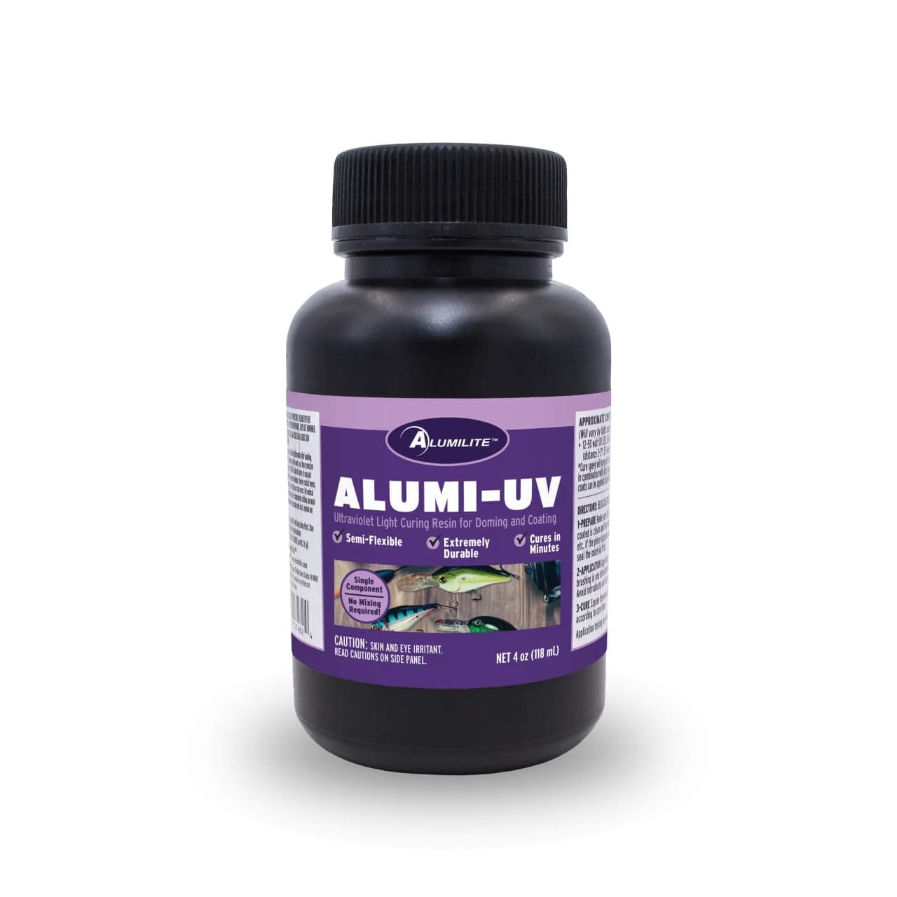 Alumi-UV 4 Oz, Fast Curing, High Gloss, Clear UV Resin, Ideal for Crafts, Jewelry, Glossy Look Resin Forr Doming and Coating, Perfect for Fishing Lures, and Coasters