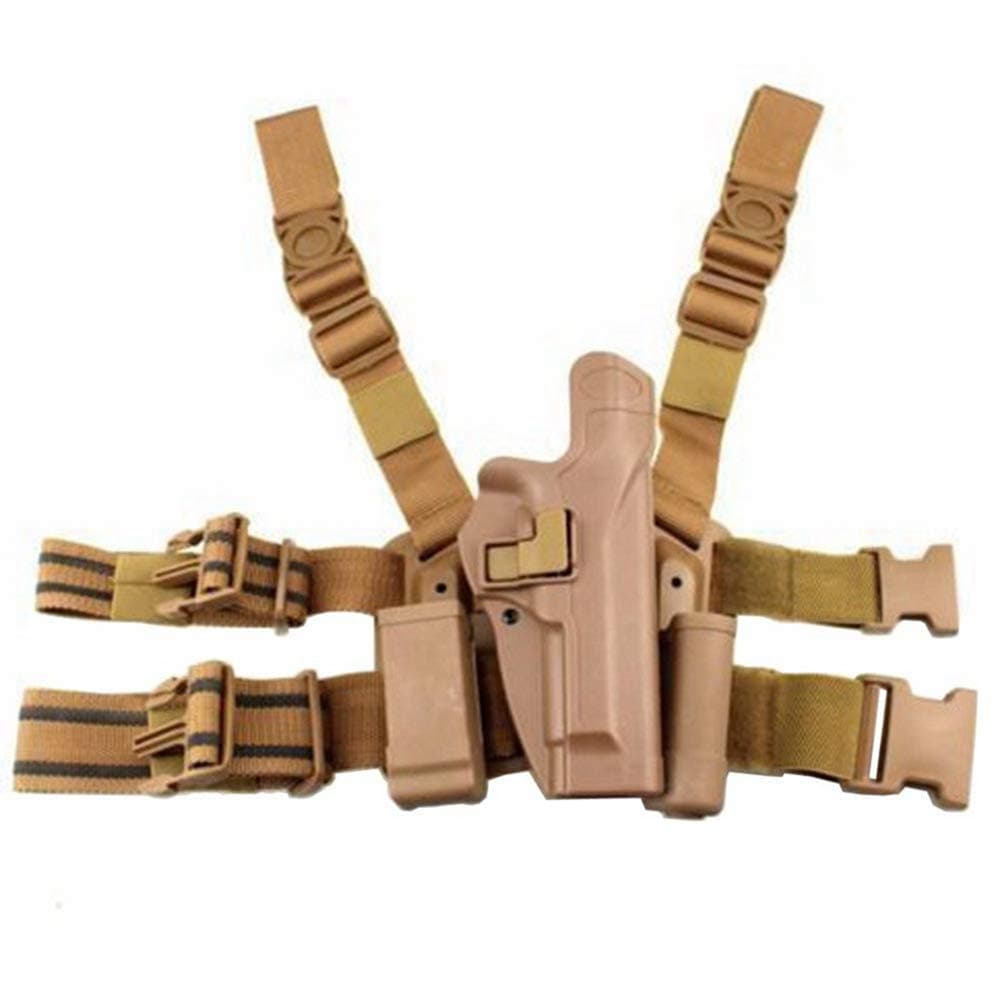 Quick Tactical Right Hand Paddle Belt Leg Thigh Hard Drop Level 2 Holster