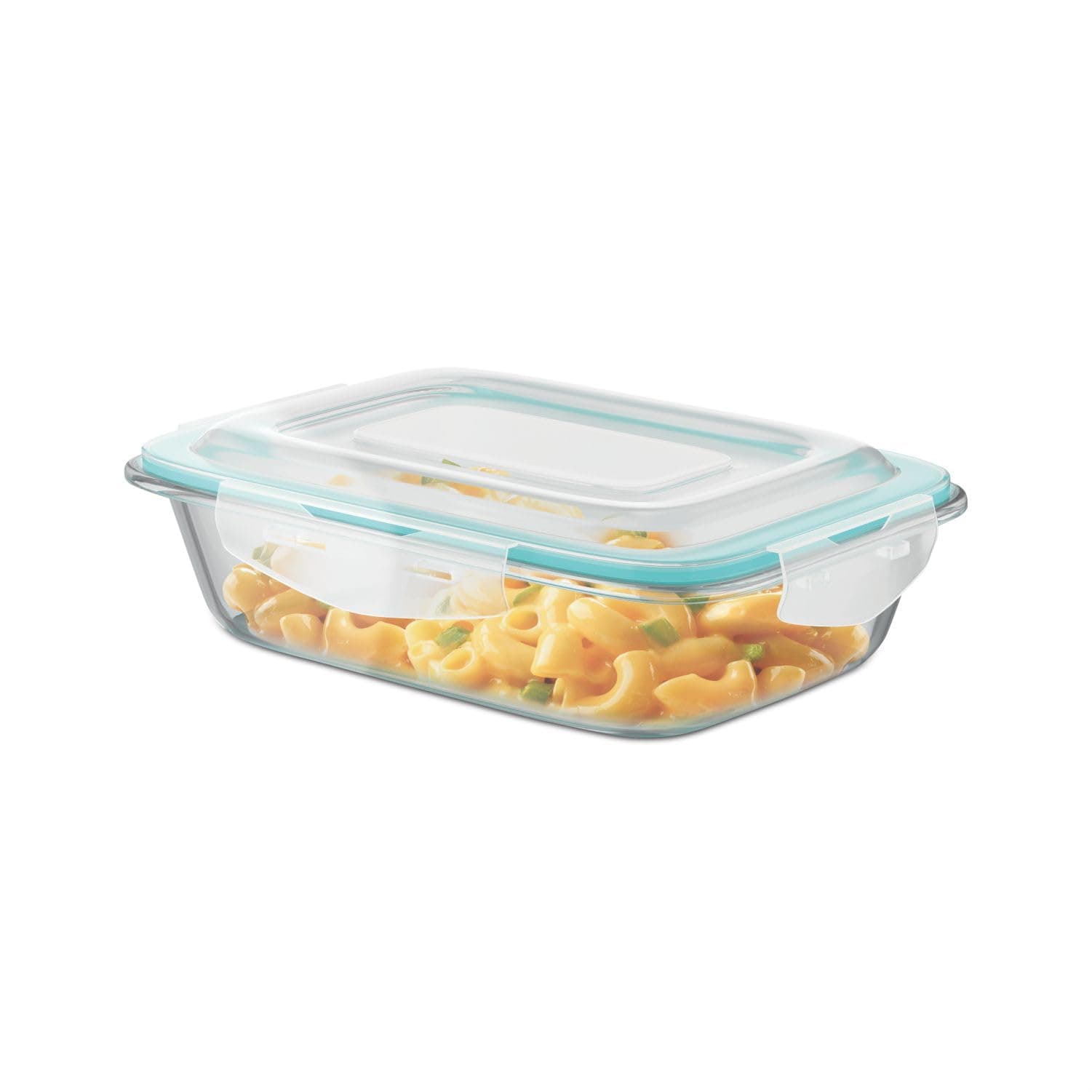 SignoraWare Lock N Store Borosilicate Glass Rectangle Container | Leakproof Oven & Dishwasher Safe | Direct Fridge to Oven | Heat Resistant | Food Storage | Stackable (640ml | Clear) (Color May Vary)