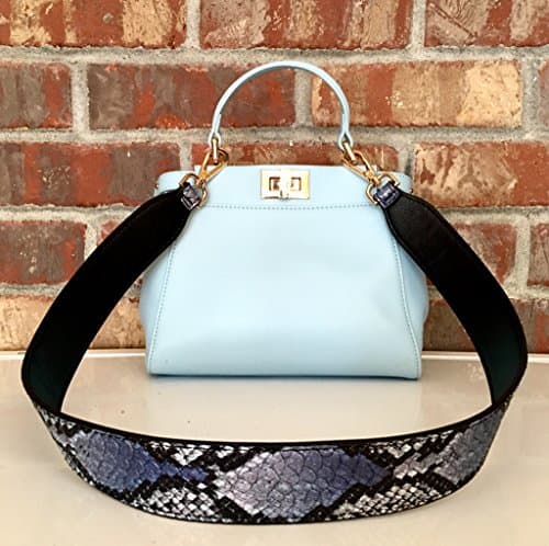 Guitar Purse Handbag Strap, Reversible Interchangeable Shoulder Bag Strap, Snakeskin Shoulder Strap, Guitar Style Multi-Color Wide Purse Strap