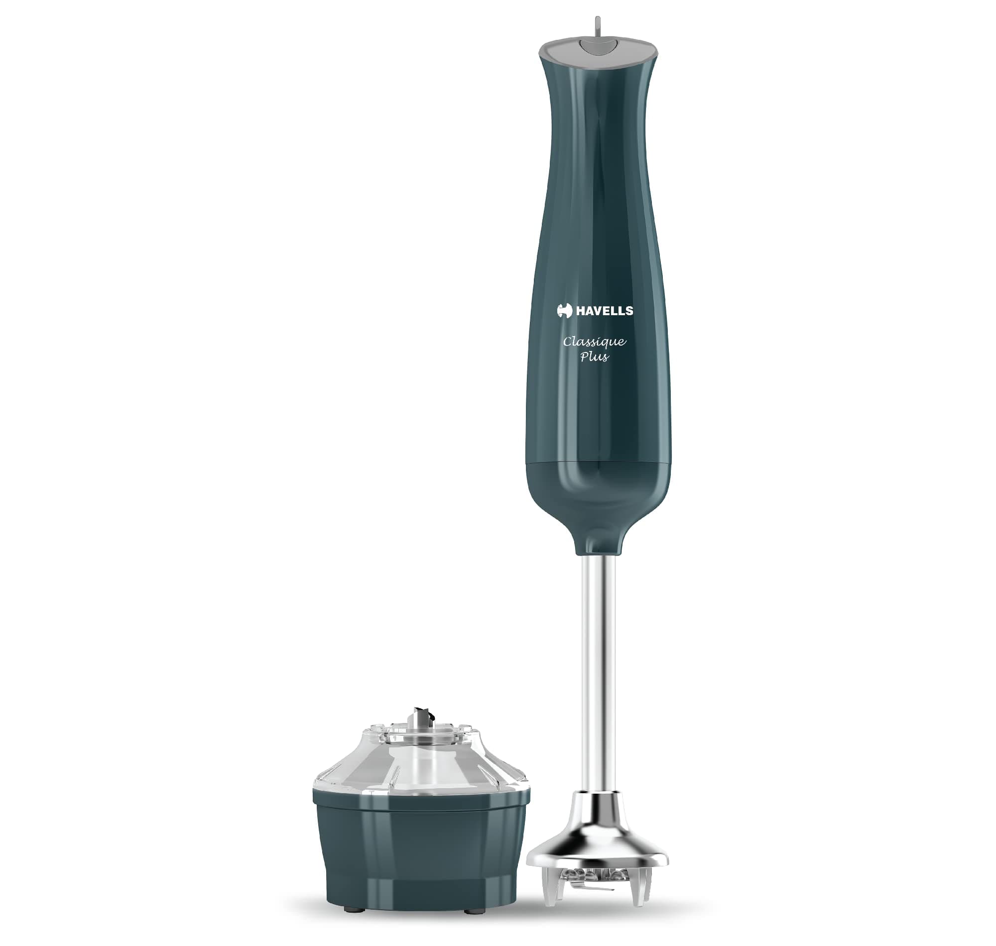 Classique Plus Hand Blender | 300W Powerful Motor | Includes Chopper Attachment | One -push Operation | ABS Body | 2 Year Warranty (Cyan)