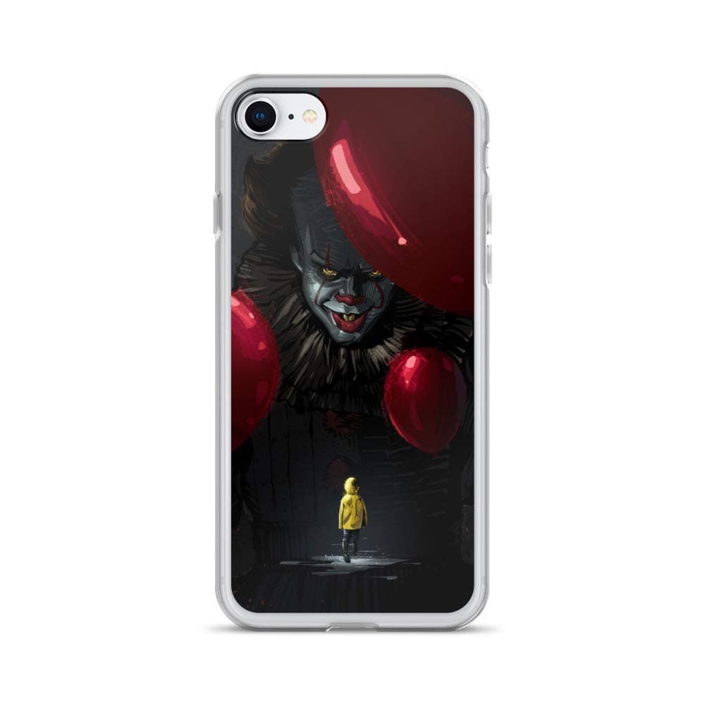 iPhone 7/8 Case Anti-Scratch Motion Picture Transparent Cases Cover Pennywise Movies Video Film Crystal Clear