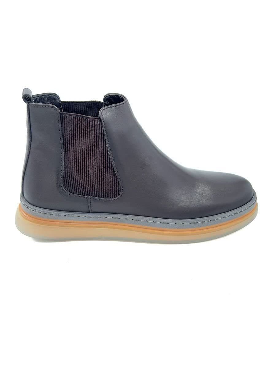 Men's Black Leather Casual Boots