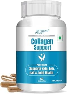100% Veg Collagen Builder | Plant-Based Collagen Support for Skin & Hair | Formulated in USA | 60 Capsules