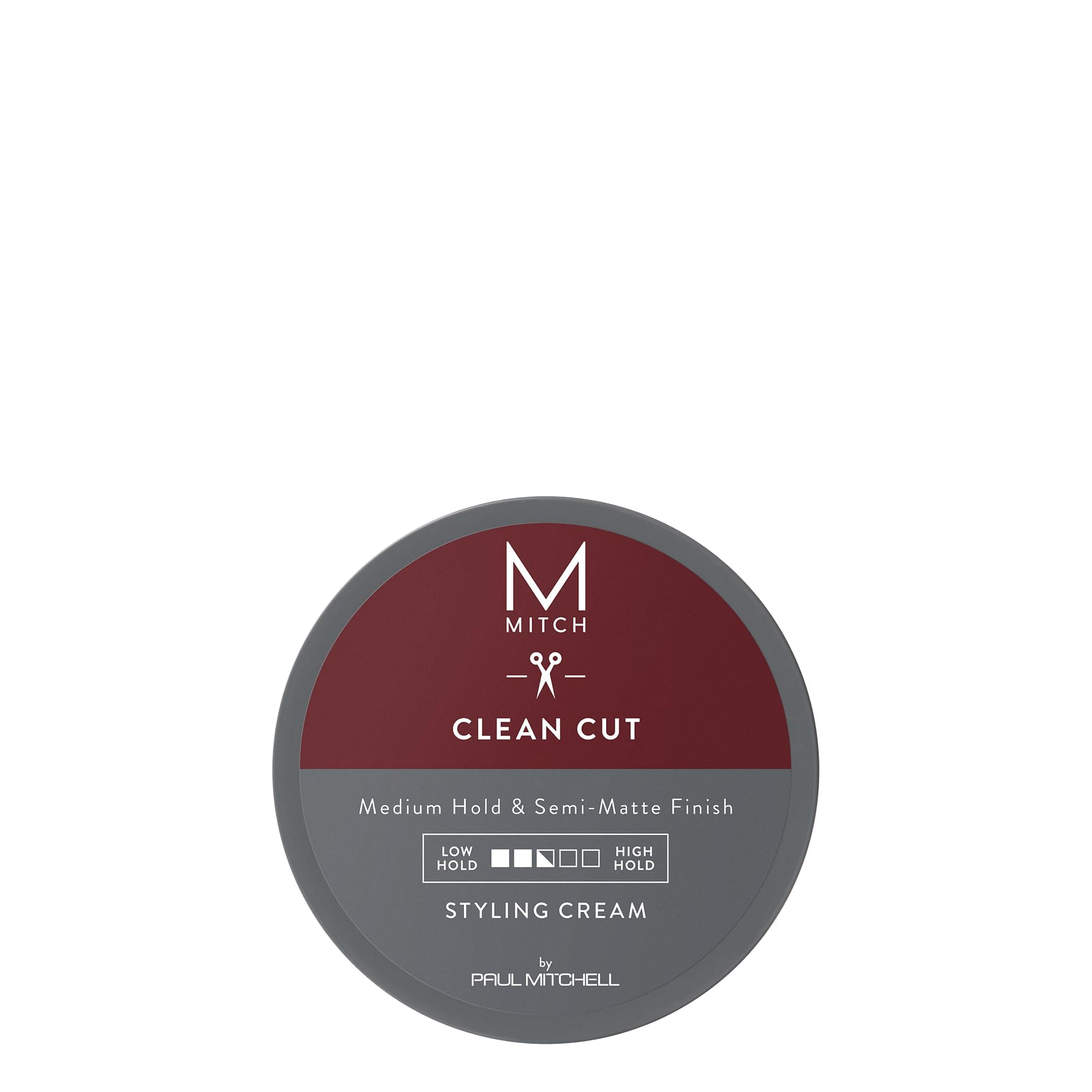 MITCH by Paul Mitchell Clean Cut Styling Cream for Men, Medium Hold, Semi-Matte Finish, For All Hair Types + Short to Medium Hair, 3 oz.