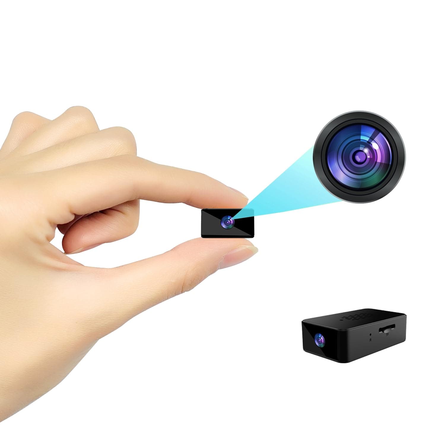 Mini Camera - Small Camera, 1080P Rechargeable Tiny Cameras, No WiFi Mini Cameras with Loop Videotaping, Portable Cam, Indoor Cam for Warehouse, Lecture, NO WiFi NO APP NO Bluetooth