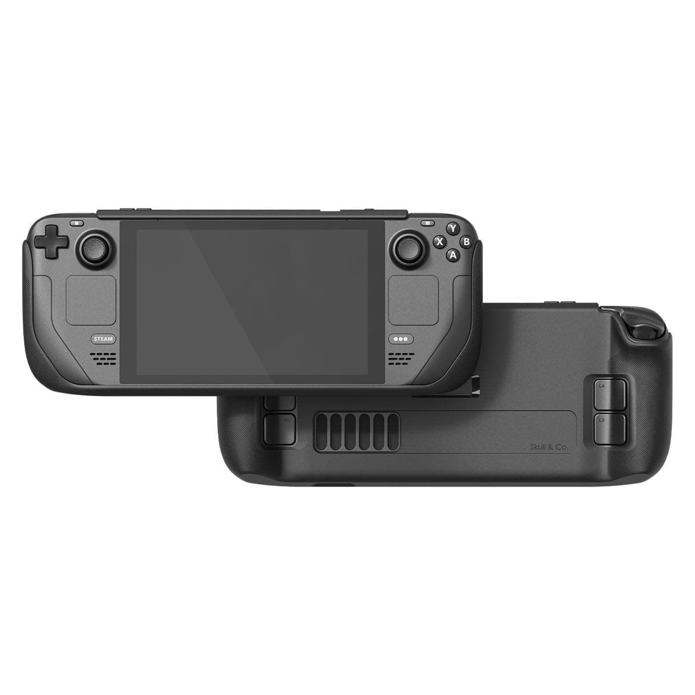 GripCase SD for Steam Deck: A Soft Protective Case with Textured Grips Full Protection and Stand, Shock-Absorption Non-Slip and Anti-Scratch Cover Design - Black