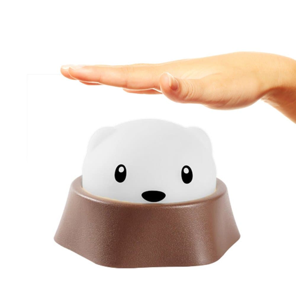 Press Control Gopher Night Light, Rechargeable Nursery Nightlight Lamp Diglett Toy for Kids Children Boys Girls (Boy)