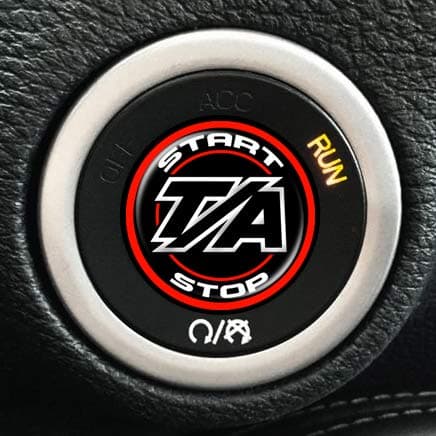Moto Badge T/A Push Start Button Overlay for Dodge Challenger AA27