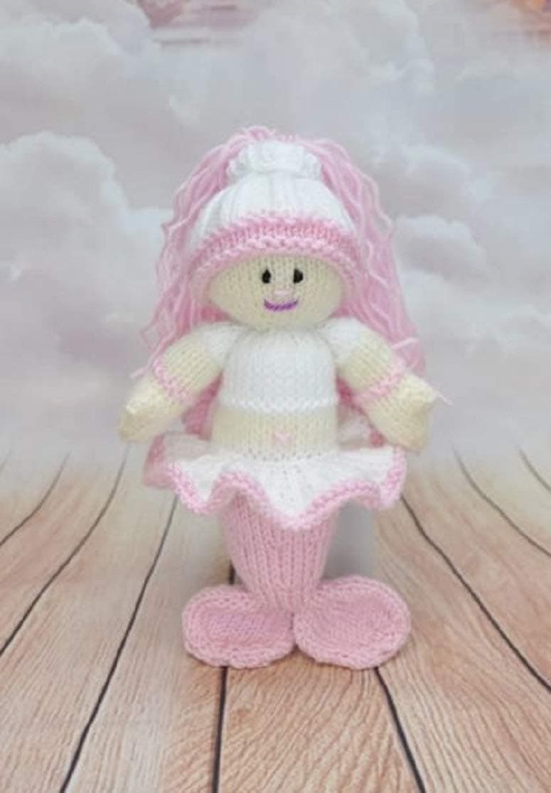 Knitting Pattern Little Knitted Mermaid from Knitting by Post