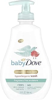 Baby Dove Tip To Toe Wash Sensitive Moisture Fragrance Free - 13 oz, Pack of 4