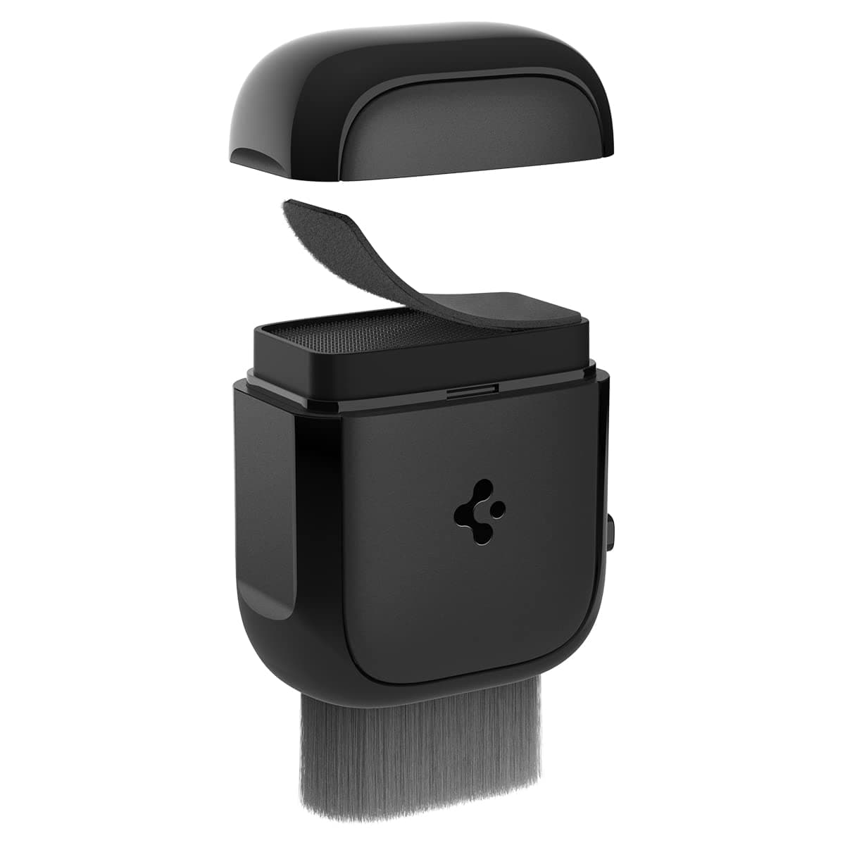 Spigen EZ Slide & Brush Screen Cleaner for Tesla Model Y 2025/26 (Juniper) & 3/Y/S/X/Cyber Track and Screens, Cell Phones, Laptops, Tablets - No Solution Needed (Extra Microfiber Pad Included) [Black]