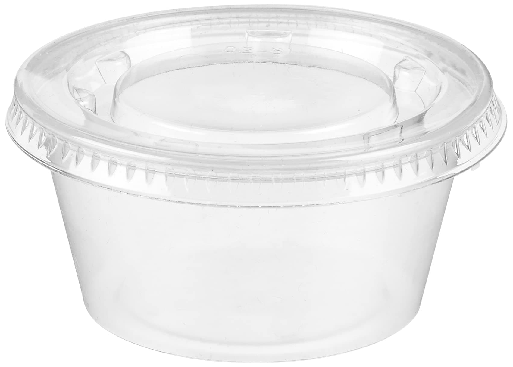 Disposable Plastic Glasses with Lids, 2-Ounce, Translucent, 500-Pack